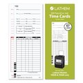 Lathem Time Time Clock Cards for Lathem Time 7000E/7500E, Two Sides, 3.38 x 8.78,100PK E79-100
